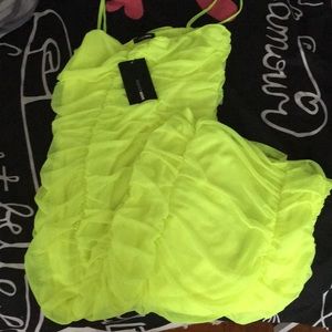 Neon green dress